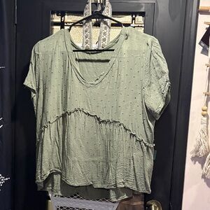 Miami Olive Textured Blouse